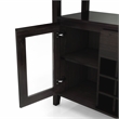 Bowery Hill Modern Buffet Table with 9-Bottle Wine Rack in Espresso Wood