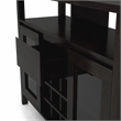 Bowery Hill Modern Buffet Table with 9-Bottle Wine Rack in Espresso Wood