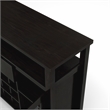 Bowery Hill Modern Buffet Table with 9-Bottle Wine Rack in Espresso Wood