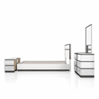 Bowery Hill 5pc Wood Storage Bed Set in White with Cal King Size
