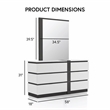 Bowery Hill 5pc Wood Storage Bed Set in White with Cal King Size