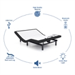 Bowery Hill Dual Motor Adjustable Full Bed Base in Black Metal