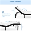 Bowery Hill Dual Motor Adjustable Full Bed Base in Black Metal