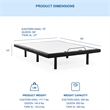 Bowery Hill Dual Motor Adjustable Full Bed Base in Black Metal