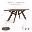 Bowery Hill Solid Wood Dining Table with 3D Cuts Top in Rich Walnut