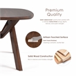 Bowery Hill Solid Wood Dining Table with 3D Cuts Top in Rich Walnut