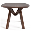 Bowery Hill Solid Wood Dining Table with 3D Cuts Top in Rich Walnut