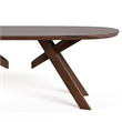 Bowery Hill Solid Wood Dining Table with 3D Cuts Top in Rich Walnut