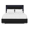 Bowery Hill LED Light Eastern King Bed in Piano Black
