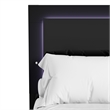 Bowery Hill LED Light Eastern King Bed in Piano Black