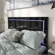 Bowery Hill LED Light Eastern King Bed in Piano Black