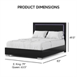Bowery Hill LED Light Eastern King Bed in Piano Black