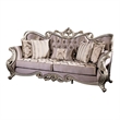 Bowery Hill 2-Piece Velvet Tufted Sofa Set with Wingback Design in Purple