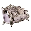 Bowery Hill 2-Piece Velvet Tufted Sofa Set with Wingback Design in Purple