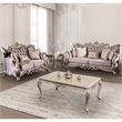 Bowery Hill 2-Piece Velvet Tufted Sofa Set with Wingback Design in Purple