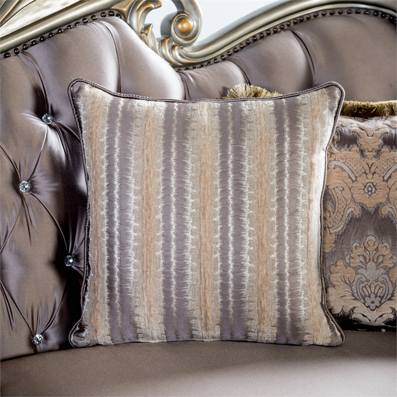 Bowery Hill 2-Piece Velvet Tufted Sofa Set with Wingback Design in Purple