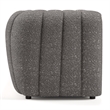 Bowery Hill Boucle Fabric Channel Tufted Sofa in Charcoal Gray