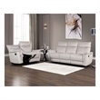 Bowery Hill 2-Piece Leather Reclining Sofa Set in Taupe