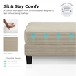 Bowery Hill Chenille Storage Ottoman in Dark Gray