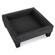 Bowery Hill Chenille Storage Ottoman in Dark Gray