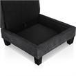 Bowery Hill Chenille Storage Ottoman in Dark Gray