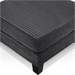 Bowery Hill Chenille Storage Ottoman in Dark Gray