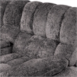 Bowery Hill Dark Gray Fabric Power Reclining Sectional with USB Ports