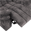 Bowery Hill Dark Gray Fabric Power Reclining Sectional with USB Ports