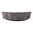 Bowery Hill Dark Gray Fabric Power Reclining Sectional with USB Ports