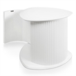 Bowery Hill 2-Piece Glossy White End Table Set with Fluted Pedestal Base