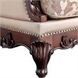 Bowery Hill Tufted Brown Accent Chair with Wingback Design and Wood Frame