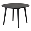 Bowery Hill Wood 5-Piece Round Dining Table Set in Black