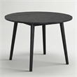 Bowery Hill Wood 5-Piece Round Dining Table Set in Black