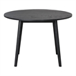 Bowery Hill Wood 5-Piece Round Dining Table Set in Black
