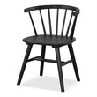 Bowery Hill Wood 5-Piece Round Dining Table Set in Black