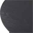 Bowery Hill Wood 5-Piece Round Dining Table Set in Black
