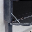 Bowery Hill Contemporary Fabric Storage Full Bed with USB in Gray