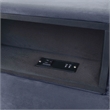 Bowery Hill Contemporary Fabric Storage Full Bed with USB in Gray