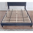Bowery Hill Contemporary Fabric Storage Full Bed with USB in Gray
