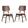 Bowery Hill 7-Piece Walnut Oval Dining Set with Upholstered Boucle Seats