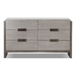 Bowery Hill 6-Drawer Solid Wood Dresser in Gray with Transitional Design