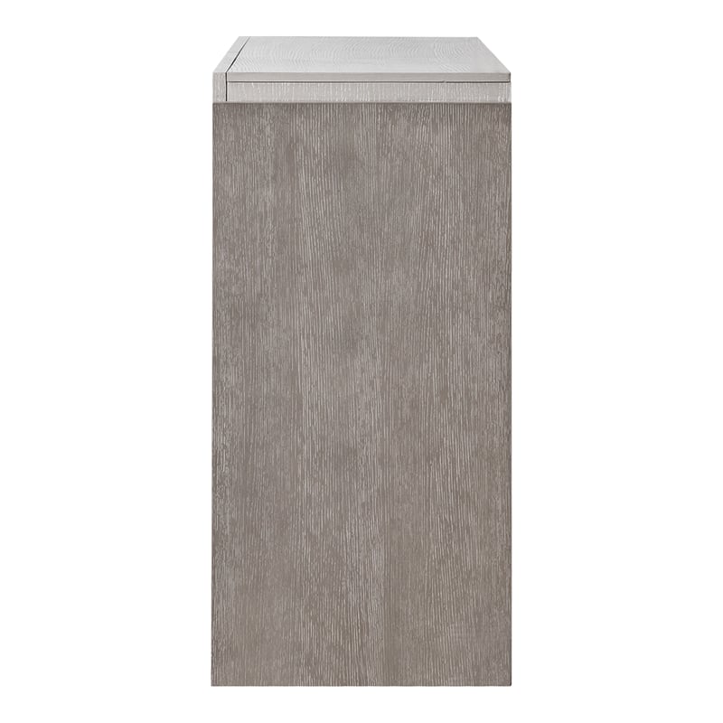 Bowery Hill 6-Drawer Solid Wood Dresser in Gray with Transitional Design