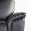 Bowery Hill 3-Piece Leather Reclining Sofa Set in Black