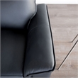 Bowery Hill 3-Piece Leather Reclining Sofa Set in Black