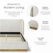 Bowery Hill Queen Bed with Rubberwood Frame in White Finish