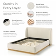 Bowery Hill Queen Bed with Rubberwood Frame in White Finish