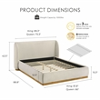 Bowery Hill Queen Bed with Rubberwood Frame in White Finish