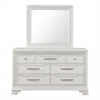 Bowery Hill White Dovetail 7-Drawer Dresser with Mirror
