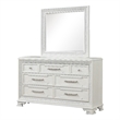 Bowery Hill White Dovetail 7-Drawer Dresser with Mirror