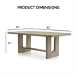 Bowery Hill 7-Piece Rubberwood Dining Table Set in White Oak